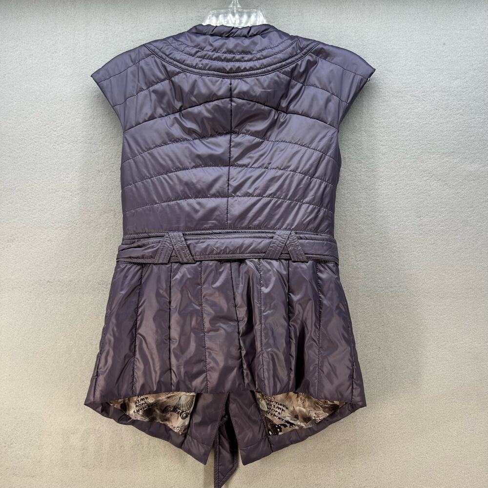NUI Very Vest Women's Size 46 (8) Purple Belted Puffer Fitted Preppy Romantic - Picture 8 of 11